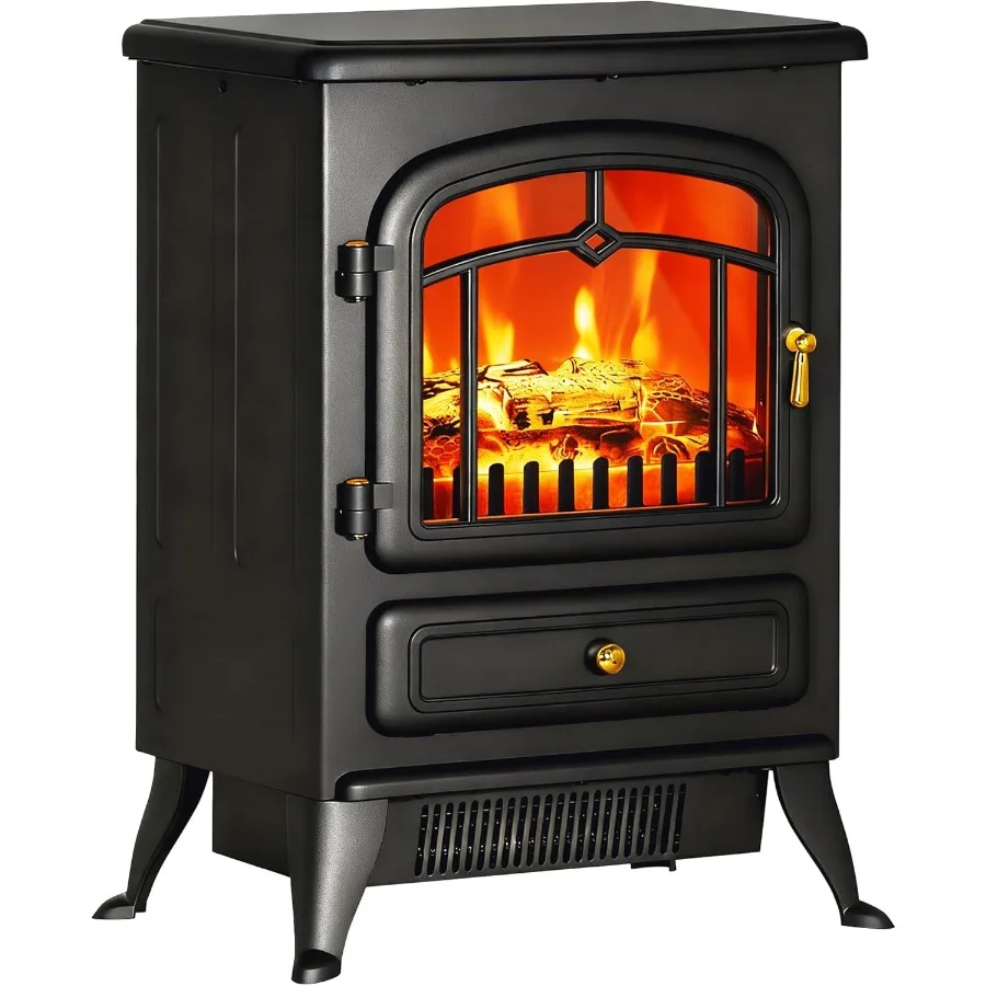 22 Electric Fireplace Heater Freestanding Fire Place Stove with Realistic LED Flames and Logs 725W/1450W Black Overheating Prot
22 Electric Fireplace Heater Freestanding Fire Place Stove with Realistic LED Flames and Logs 725W/1450W Black Overheating Prot