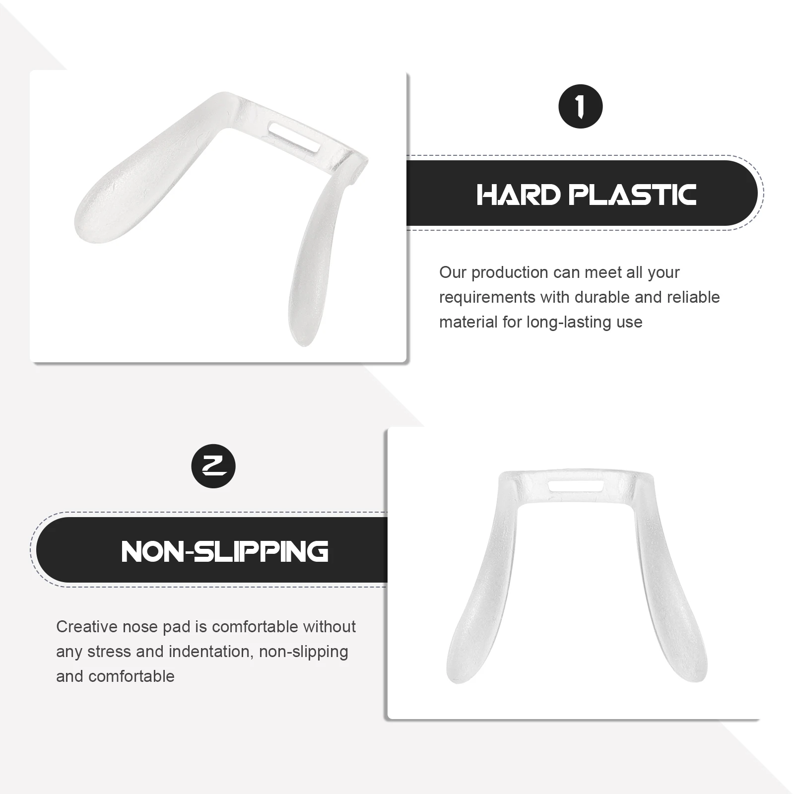 3pcs Pads Glasses Bridge Hard Plastic Eyeglass Glasses Nose Pads Replacement Anti Slip Suitable Frames Nose Support Pad
3pcs Pads Glasses Bridge Hard Plastic Eyeglass Glasses Nose Pads Replacement Anti Slip Suitable Frames Nose Support Pad