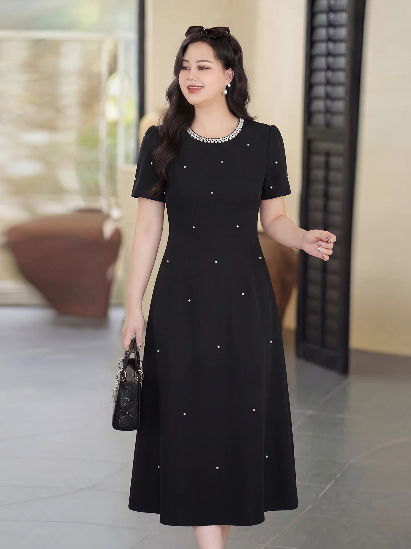 Dave's plus Size Women's Luxury High Waist A-Line Dress Summer New Style Elegant Black Dress for Important Occasions Casual Wear
Dave's plus Size Women's Luxury High Waist A-Line Dress Summer New Style Elegant Black Dress for Important Occasions Casual Wear