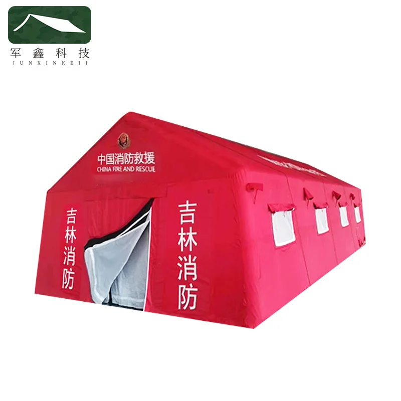 Junxin Fire Inflatable Tent Drill Outdoor Large-scale Emergency Rescue Cleaning and Rescue Command Tent Factory bidding
Junxin Fire Inflatable Tent Drill Outdoor Large-scale Emergency Rescue Cleaning and Rescue Command Tent Factory bidding