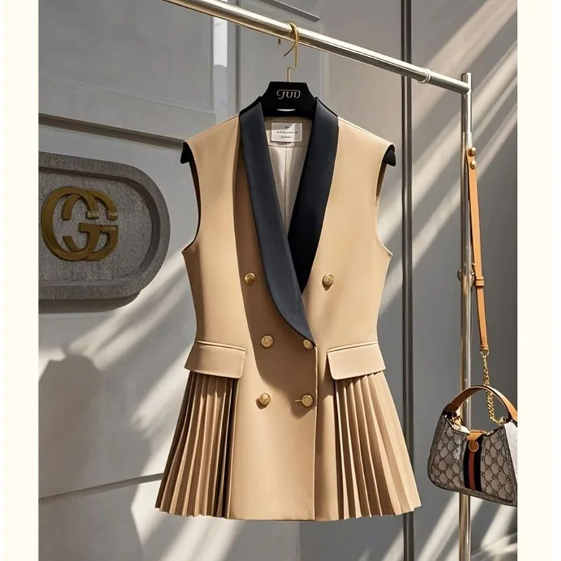 2025 Spring And Summer Fashion Joker Nique Vest Coat Unique Temperament Coffee V-Neck Suit Vest Simple Office Casual Coat
2025 Spring And Summer Fashion Joker Nique Vest Coat Unique Temperament Coffee V-Neck Suit Vest Simple Office Casual Coat
