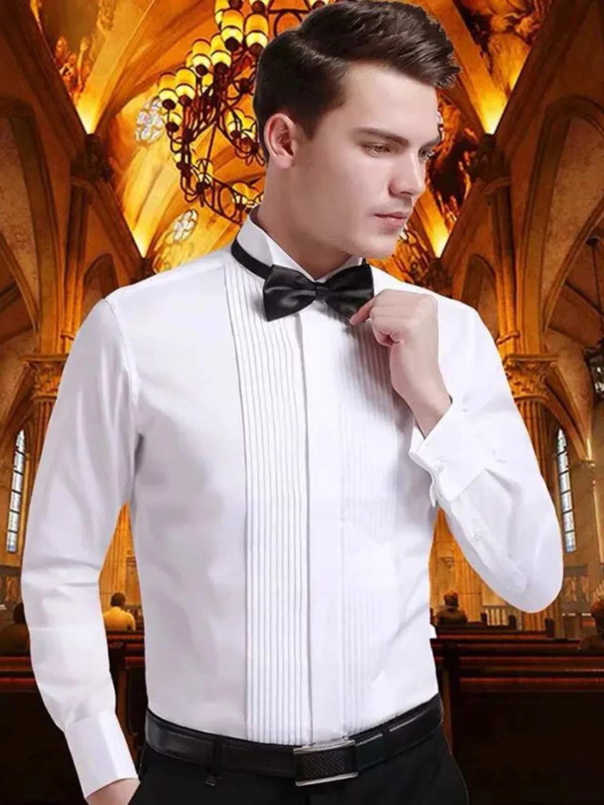 Men's Tuxedo Collar Dr irt Formal Ceremony irt Tailored Fit Long Sve Button up Pure Color Spring Busin Gentleman
Men's Tuxedo Collar Dr irt Formal Ceremony irt Tailored Fit Long Sve Button up Pure Color Spring Busin Gentleman