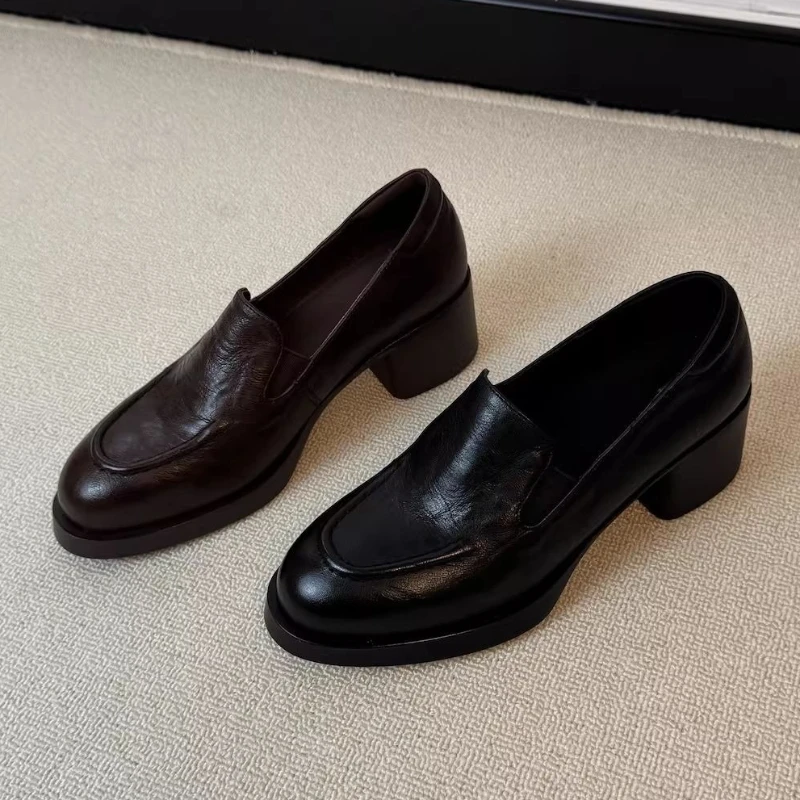 Туфли-лоферы CICIYANG для женщин, с круглым носком, на высоком каблуке, весна 2026, новые, в британском стиле, мокасины, ручная работа
Туфли-лоферы CICIYANG для женщин, с круглым носком, на высоком каблуке, весна 2026, новые, в британском стиле, мокасины, ручная работа