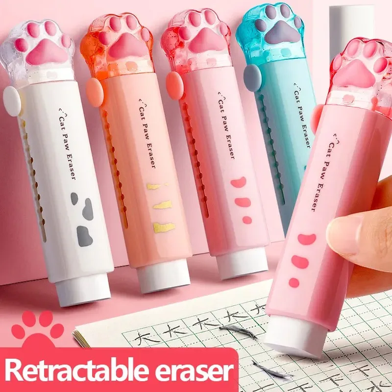Kawaii Retractable Eraser Cute Cat Korean Stationery Rubber Drawing Erasers Children's school supplies Office
Kawaii Retractable Eraser Cute Cat Korean Stationery Rubber Drawing Erasers Children's school supplies Office