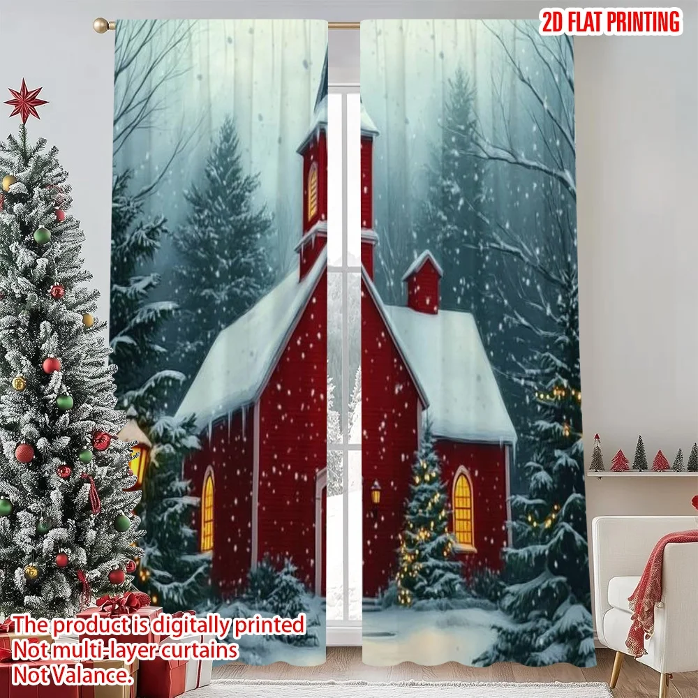 2pcs 2D flat printing Merry Christmas Popular Curtains Snow red lanterns and pine trees Machine Washable Polyester Without
2pcs 2D flat printing Merry Christmas Popular Curtains Snow red lanterns and pine trees Machine Washable Polyester Without