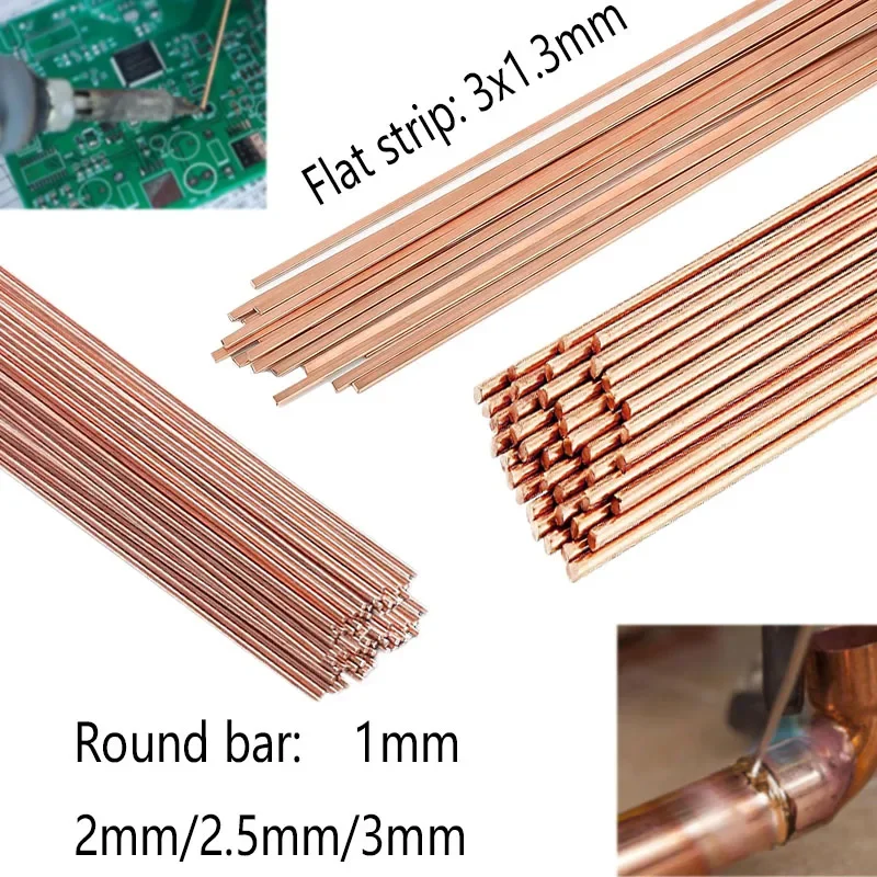 10/5pcs Phosphor Coppers Welding Rod 50/40cm Round&Flat Electrode for Brazing Soldering Electrical Mechanical Repair Phosphor
10/5pcs Phosphor Coppers Welding Rod 50/40cm Round&Flat Electrode for Brazing Soldering Electrical Mechanical Repair Phosphor
