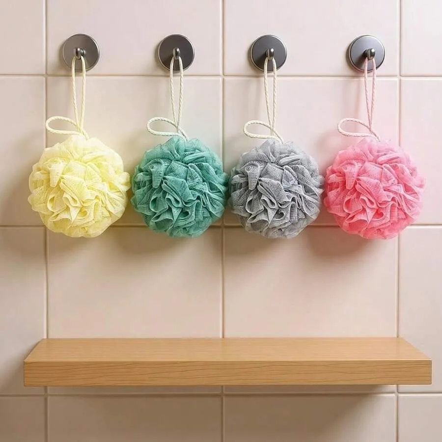 4-Count Bath Loofah Sponge, 60g Shower Loofah Exfoliating Body Scrubber, Soft Mesh Pouf Balls For Women And Men, Light Color Ba
4-Count Bath Loofah Sponge, 60g Shower Loofah Exfoliating Body Scrubber, Soft Mesh Pouf Balls For Women And Men, Light Color Ba