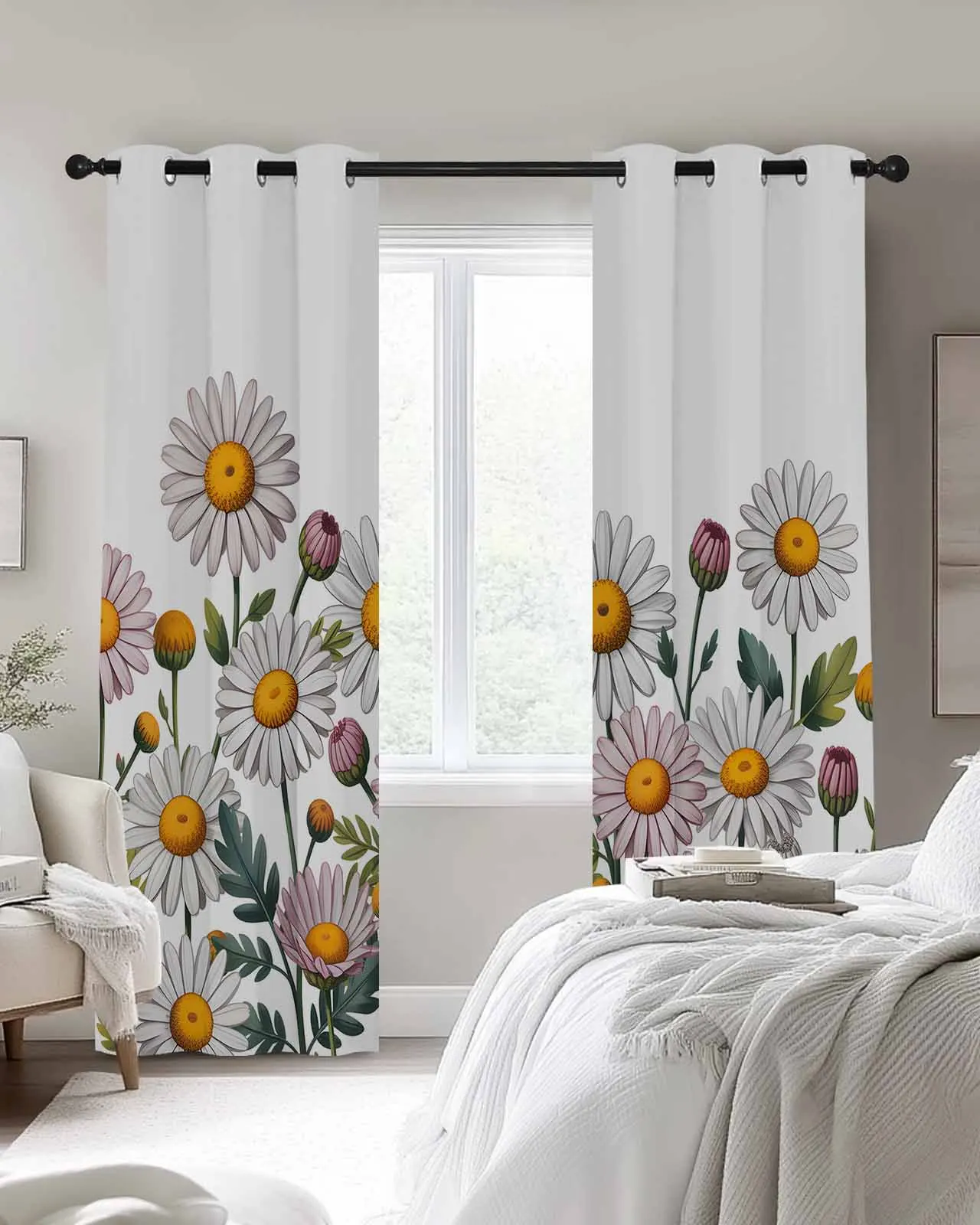 Nature Chrysanthemum Flower Polyester Window Curtains For Living Room Kitchen Bedroom Drapes
Nature Chrysanthemum Flower Polyester Window Curtains For Living Room Kitchen Bedroom Drapes