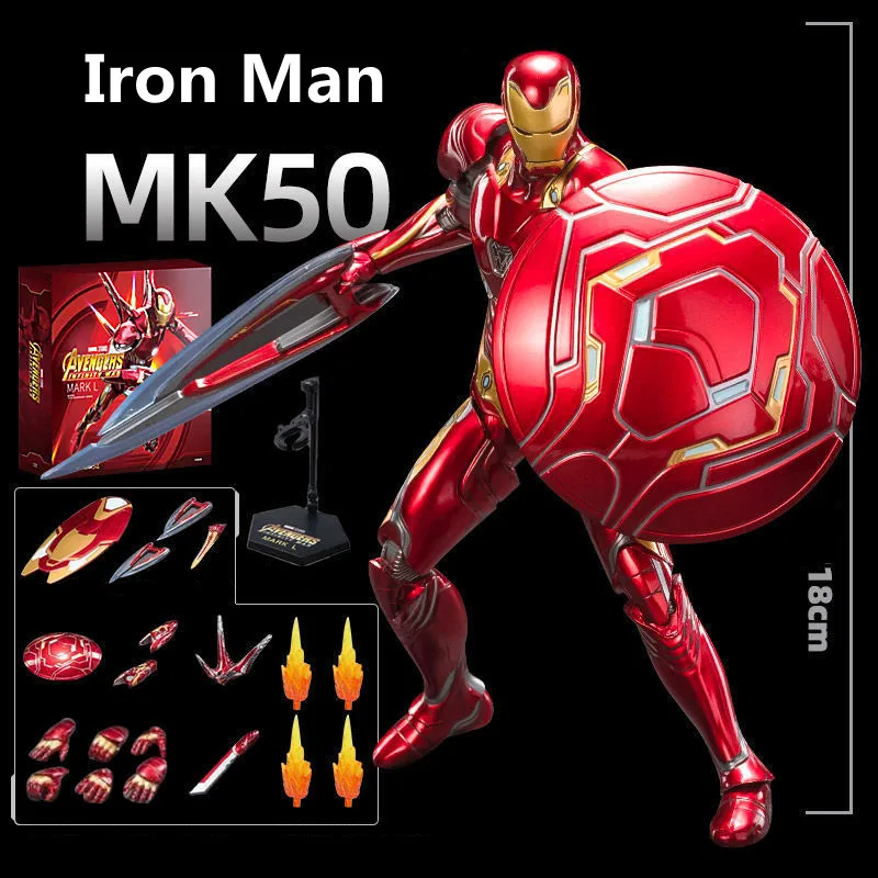 Marvel Avengers Iron Man MK50 MK1-7 Genuine Hand-made Collection Ornaments Decoration Children's Holiday Gift Joint Movable Toys
Marvel Avengers Iron Man MK50 MK1-7 Genuine Hand-made Collection Ornaments Decoration Children's Holiday Gift Joint Movable Toys