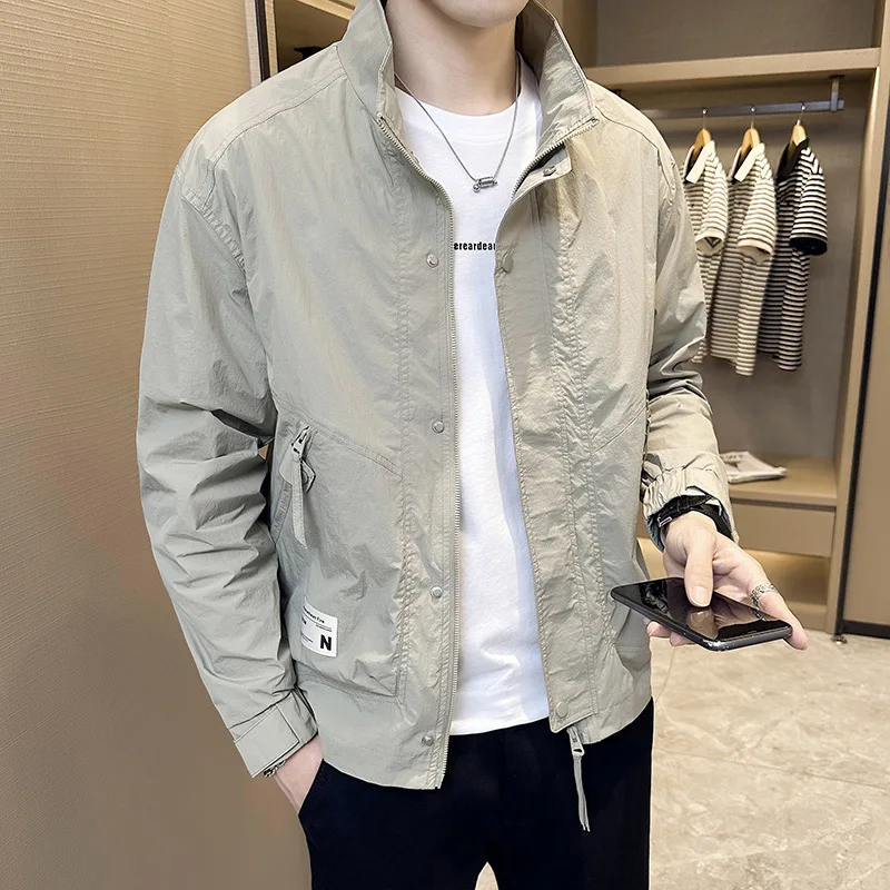 Sli Summer New Men's Sun Protection Jaet Thin Stand Collar Faionable Attractive Cotton Casual Entertainment Wear
Sli Summer New Men's Sun Protection Jaet Thin Stand Collar Faionable Attractive Cotton Casual Entertainment Wear