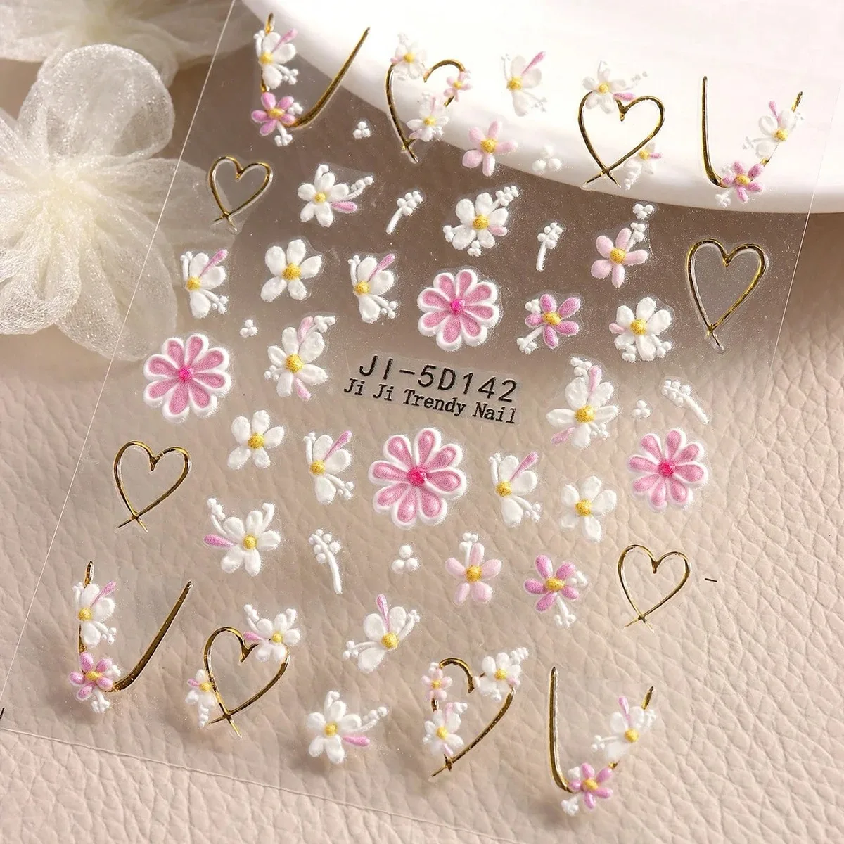  2PCS Spring/Summer floral relief nail stickers, easy to apply for DIY nail decoration, gifts, party and wedding makeup styling
2PCS Spring/Summer floral relief nail stickers, easy to apply for DIY nail decoration, gifts, party and wedding makeup styling