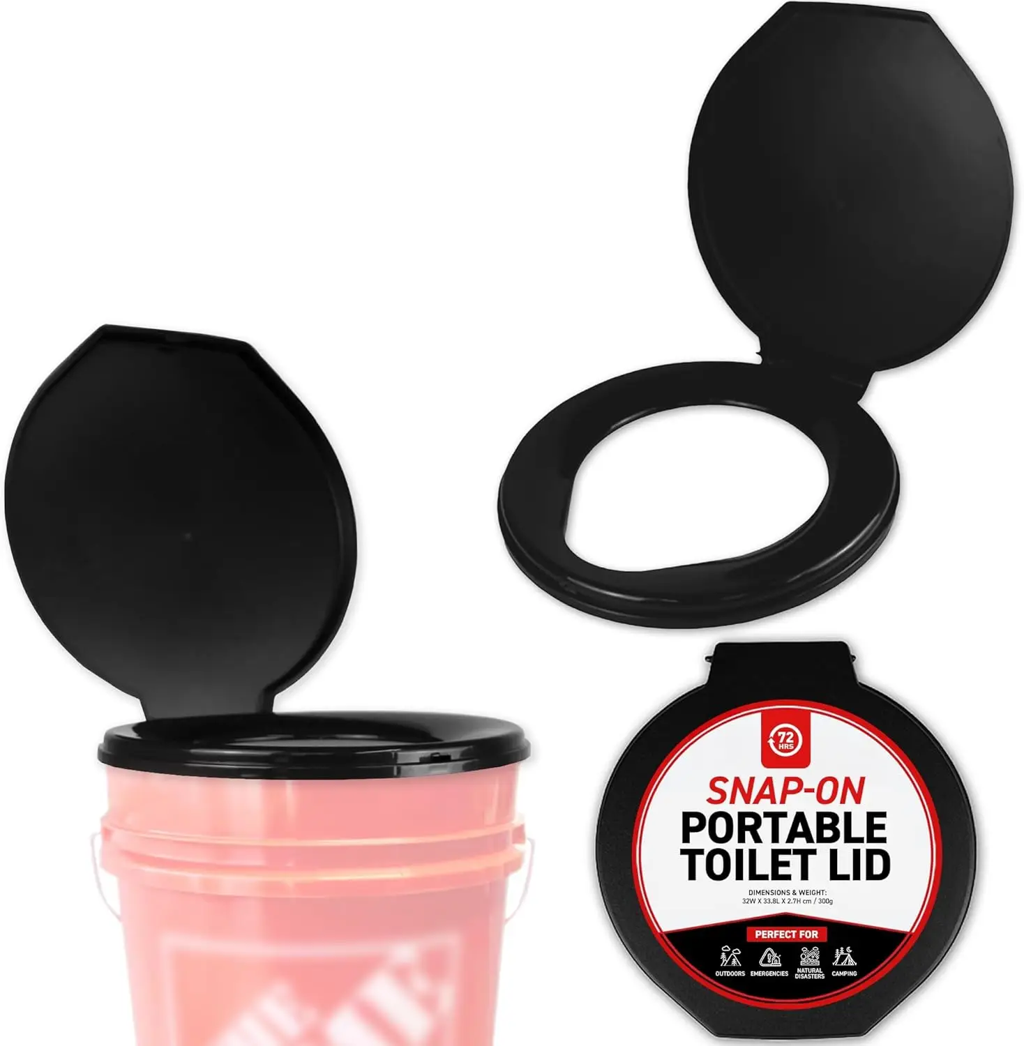 Portable Camping Toilet Seat with Lid for 5 Gallon Buckets, Outdoor Emergency, Hiking, Car, Boat, Road Trips
Portable Camping Toilet Seat with Lid for 5 Gallon Buckets, Outdoor Emergency, Hiking, Car, Boat, Road Trips