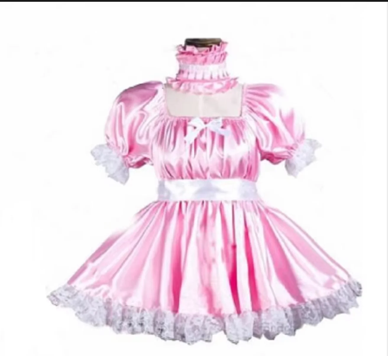 Satin Sissy Dress Maid Square Neck Bubble Sleeve Large Swing Skirt BOW BELT CROSS Skirt Custom
Satin Sissy Dress Maid Square Neck Bubble Sleeve Large Swing Skirt BOW BELT CROSS Skirt Custom