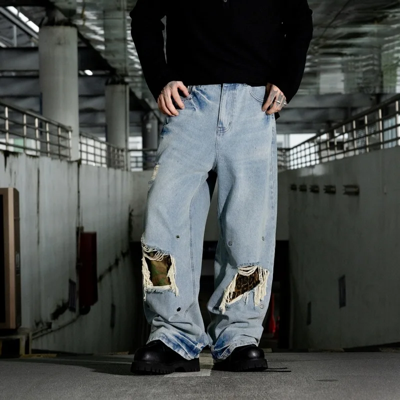 2026 New Retro Street Style Ripped Jeans Detachable Patch Design Loose Wide Leg Denim Pants Fashion Trendy Casual Daily All
2026 New Retro Street Style Ripped Jeans Detachable Patch Design Loose Wide Leg Denim Pants Fashion Trendy Casual Daily All