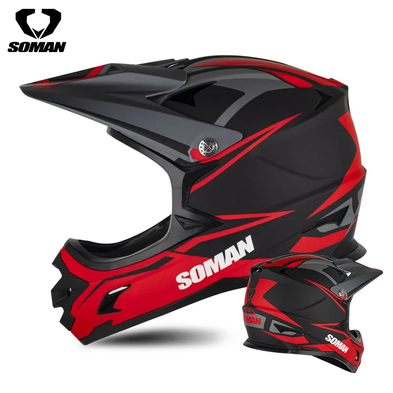 SOMAN Man aldultMotocross Motorcycle ECE Certificatie Helmet Off Road Racing Helmet aldult Childrenr ATV Motorcycle MTB Helmet
SOMAN Man aldultMotocross Motorcycle ECE Certificatie Helmet Off Road Racing Helmet aldult Childrenr ATV Motorcycle MTB Helmet