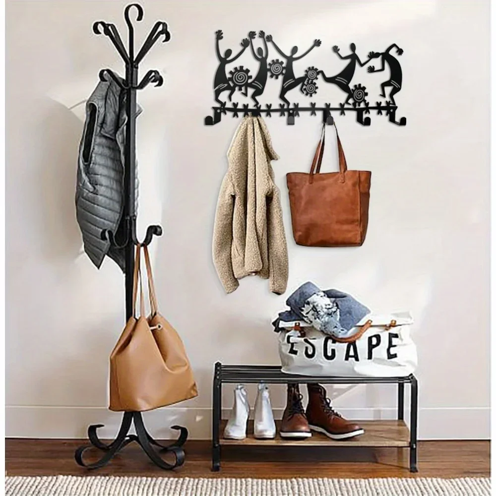 1pc Black Wall Mounted Key Holder 6 Hooks for Entryway and Living Room Decor Organize Keys hooks coat holder wall hallway
1pc Black Wall Mounted Key Holder 6 Hooks for Entryway and Living Room Decor Organize Keys hooks coat holder wall hallway