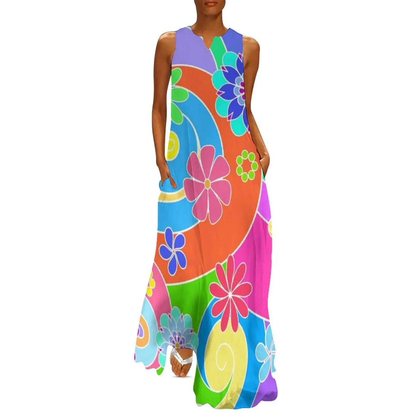 Funky Flower Power and Colorful Swirls Long Dress Long dresses Dress for girls Dresses gala Dress
Funky Flower Power and Colorful Swirls Long Dress Long dresses Dress for girls Dresses gala Dress