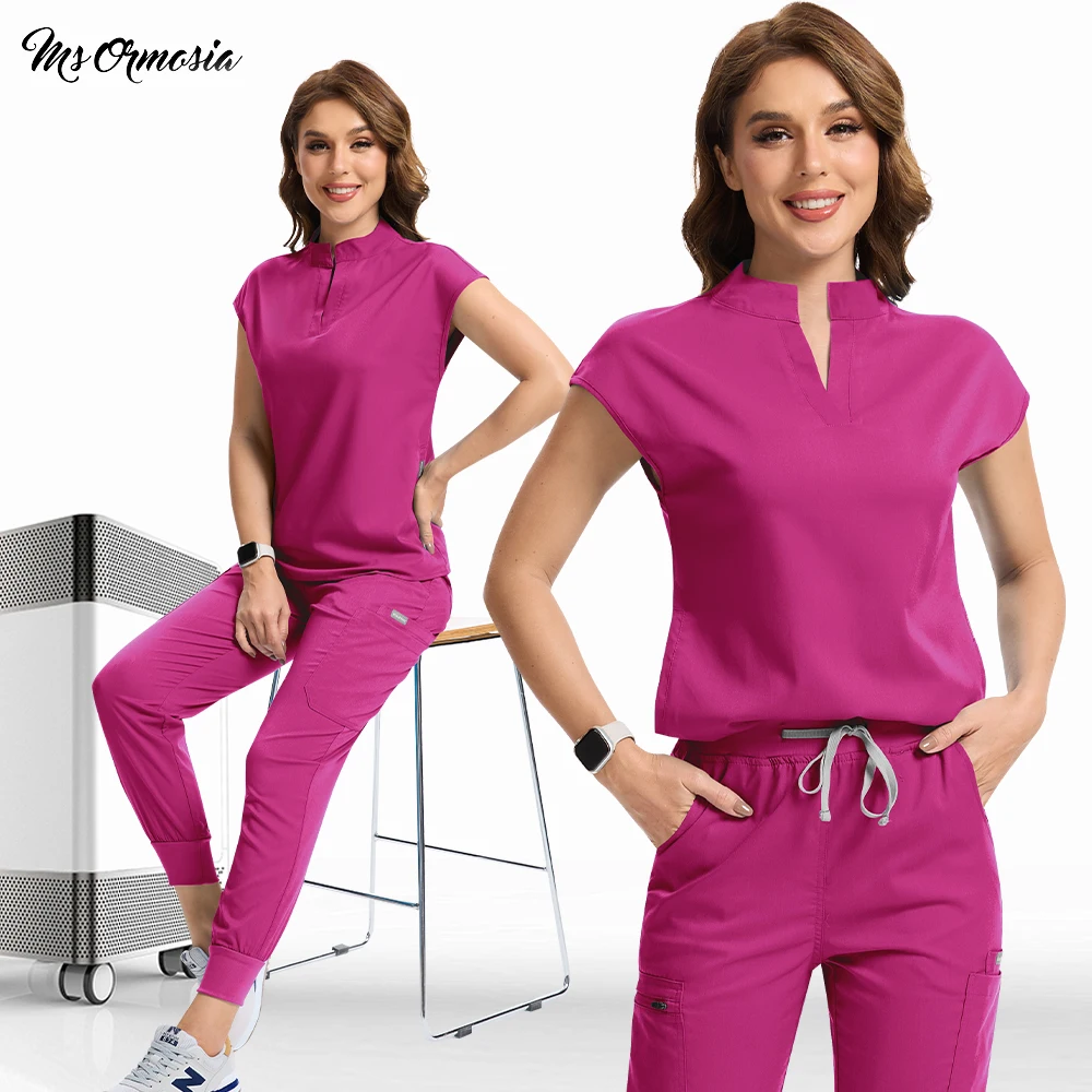Women's Medical Uniform Nursing Clinical Scrubs Set Hospital Dentistry Pharmacy Workwear Pockets Top High Waist Pant Doctor Suit
Women's Medical Uniform Nursing Clinical Scrubs Set Hospital Dentistry Pharmacy Workwear Pockets Top High Waist Pant Doctor Suit