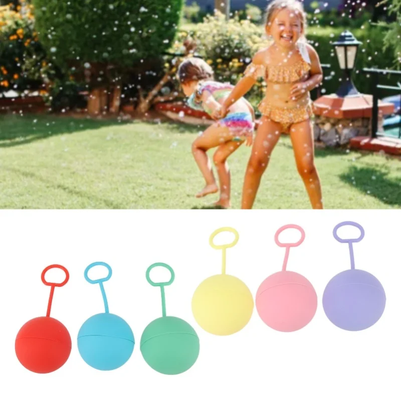 6PCS Reusable Water Balloons With Carrying Ring Silicone Quick Fill Self Sealing Summer Water Splash Ball Toys For Outdoor Pool
6PCS Reusable Water Balloons With Carrying Ring Silicone Quick Fill Self Sealing Summer Water Splash Ball Toys For Outdoor Pool
