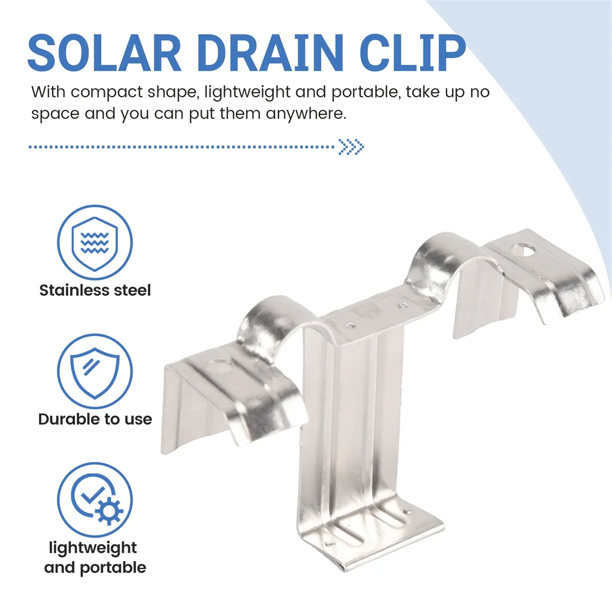 AAAF 20PCS Photovoltaic Panel Drainage Buckle Surface Plate Solar Panel Water Drain Clip for Solar Panel Draining 30mm
AAAF 20PCS Photovoltaic Panel Drainage Buckle Surface Plate Solar Panel Water Drain Clip for Solar Panel Draining 30mm