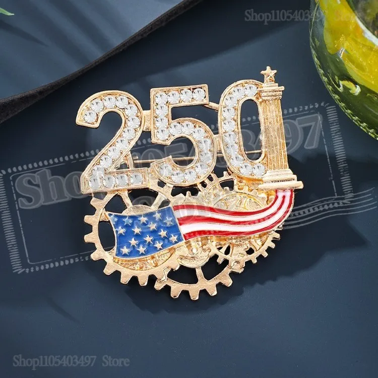 2026 American 250th Anniversary Gear Brooch Patriotic Flag Enamel Pin for Collectors
2026 American 250th Anniversary Gear Brooch Patriotic Flag Enamel Pin for Collectors