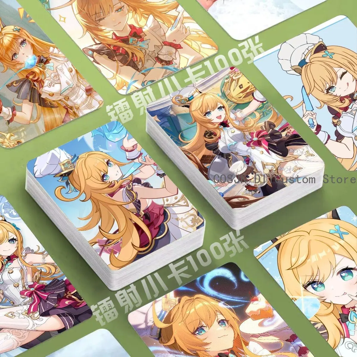 100PCS Cute Escoffier Genshin Impact Anime Cosplay Laser Card Collection Card Fans Photo Postcard Pictorials Birthday Gift
100PCS Cute Escoffier Genshin Impact Anime Cosplay Laser Card Collection Card Fans Photo Postcard Pictorials Birthday Gift