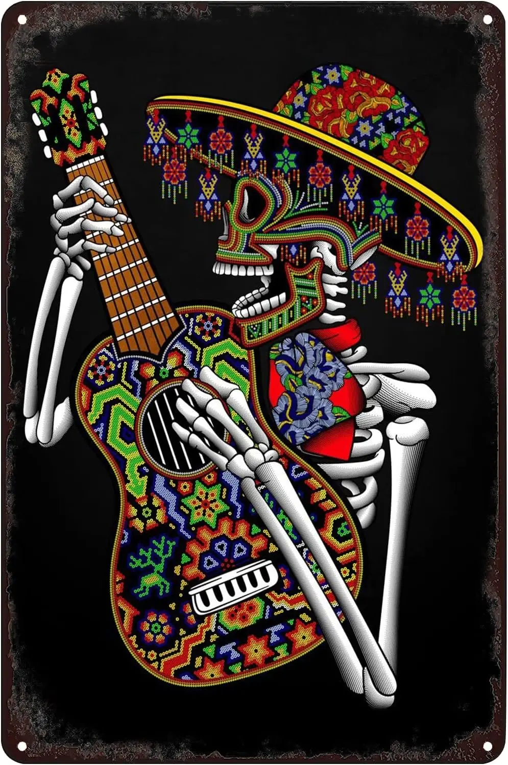 SREELEATHERS Vintage Metal Signs - Mexican Skeleton Playing Guitar Poster Mexico Day of The Dead Skull Tin Sign Wall Art Deco
SREELEATHERS Vintage Metal Signs - Mexican Skeleton Playing Guitar Poster Mexico Day of The Dead Skull Tin Sign Wall Art Deco