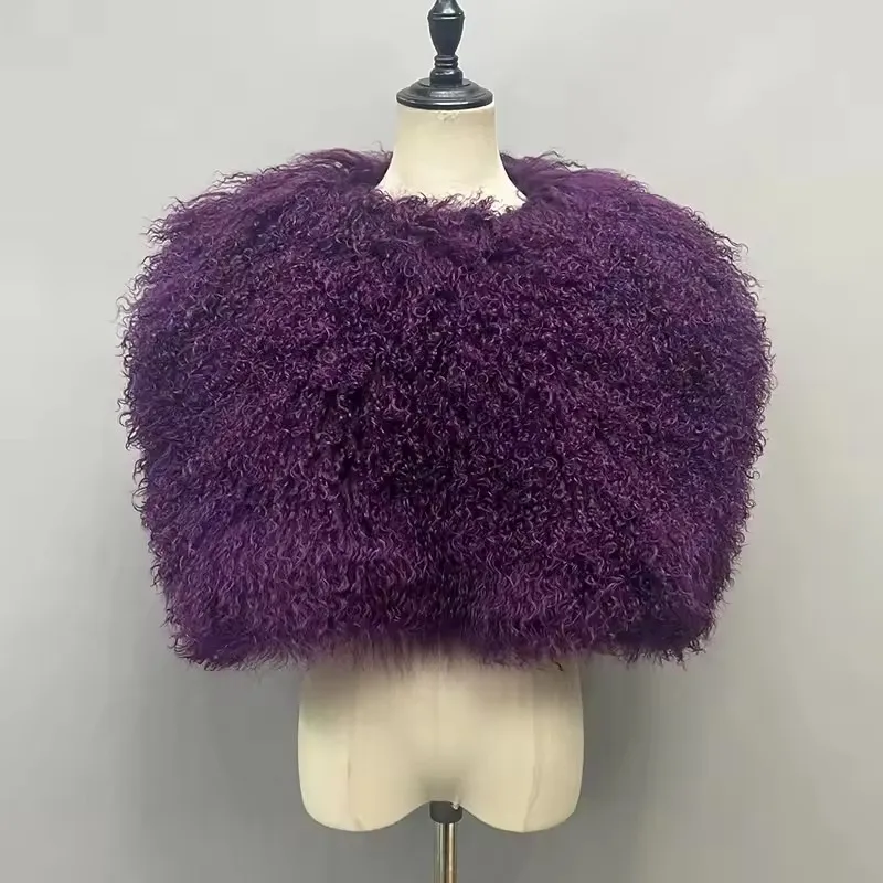 New Coming Mongolian Fur Poncho Many Colors Real Wool Fur Women Poncho
New Coming Mongolian Fur Poncho Many Colors Real Wool Fur Women Poncho