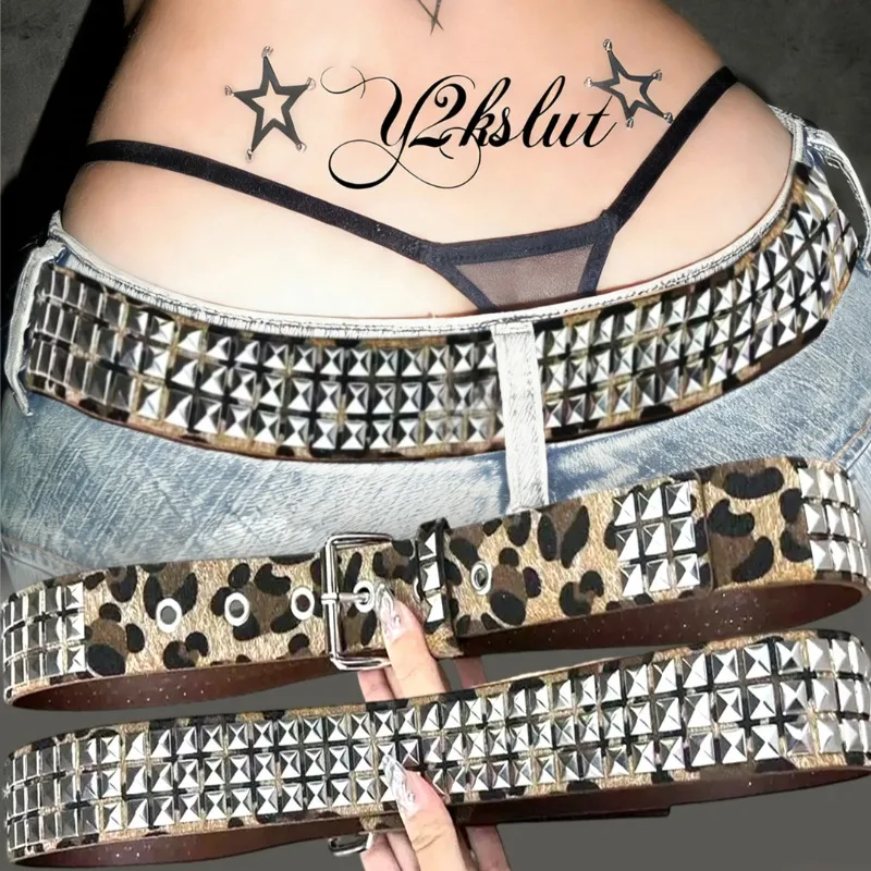 Пояс Y2K с леопардовым принтом, заклепками и квадратными бусинами, трендовый камуфляжный пояс-цепочка для девочек, аксессуар для джинсов, в стиле панк, хип-хоп, рок, с декором из люверсов
Пояс Y2K с леопардовым принтом, заклепками и квадратными бусинами, трендовый камуфляжный пояс-цепочка для девочек, аксессуар для джинсов, в стиле панк, хип-хоп, рок, с декором из люверсов