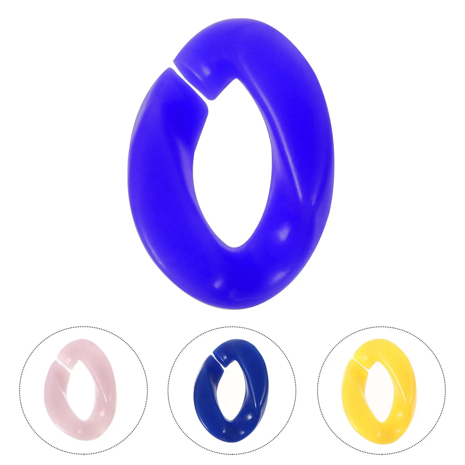 150Pcs Acrylic Buckle Chain Links DIY Jewelry Making Connectors for Bracelets Keychains Phone Chains Handmade Crafts
150Pcs Acrylic Buckle Chain Links DIY Jewelry Making Connectors for Bracelets Keychains Phone Chains Handmade Crafts