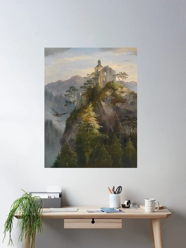 Castle Ruin on a Rock by Dominik Schufried, 1866, Art Print Canvas Poster, Living Room Decor, Home Wall Picture
Castle Ruin on a Rock by Dominik Schufried, 1866, Art Print Canvas Poster, Living Room Decor, Home Wall Picture
