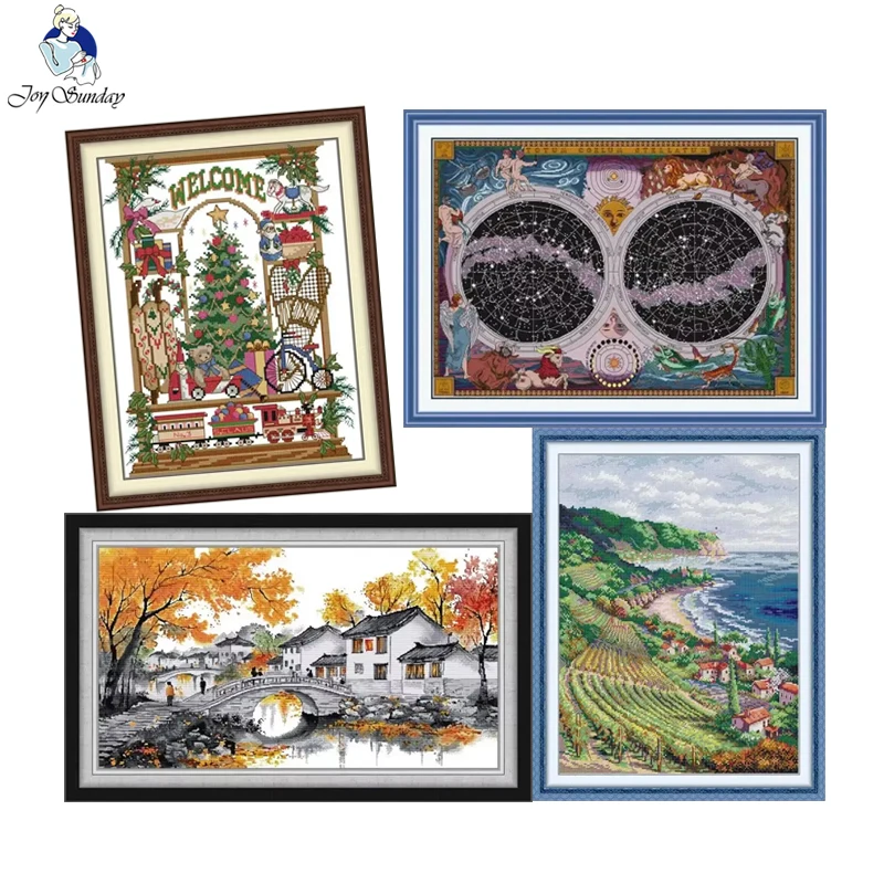 Joy Sunday Cross Stitch Kit Hometown Scenery HD Pattern Aida 16/14/11CT Counted Printed Canvas DIY Embroidery Kit Gift For Mom
Joy Sunday Cross Stitch Kit Hometown Scenery HD Pattern Aida 16/14/11CT Counted Printed Canvas DIY Embroidery Kit Gift For Mom