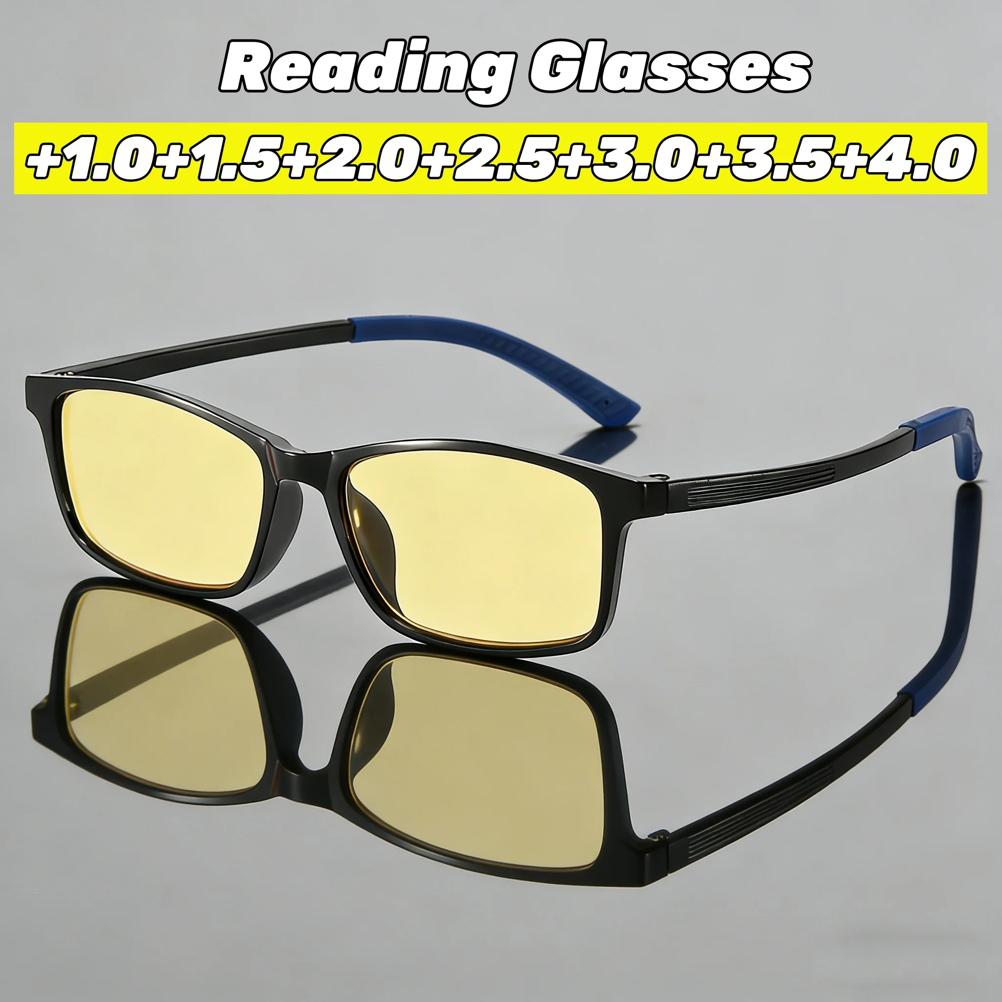 Ультралегкие очки для чтения Tr90 с ночным видением для женщин и мужчин, HD, с защитой от синего света, улучшающие освещенность, защитные очки от пресбиопии
Ультралегкие очки для чтения Tr90 с ночным видением для женщин и мужчин, HD, с защитой от синего света, улучшающие освещенность, защитные очки от пресбиопии