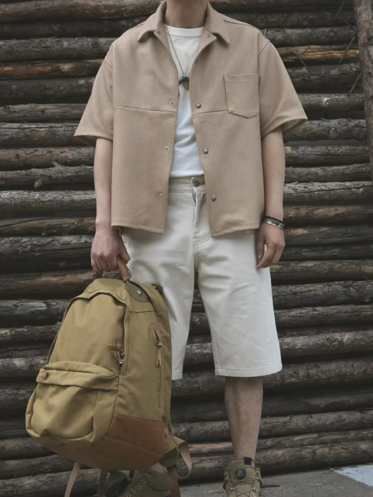 Retro cotton shell embryo shorts overalls American casual five-point pants
Retro cotton shell embryo shorts overalls American casual five-point pants