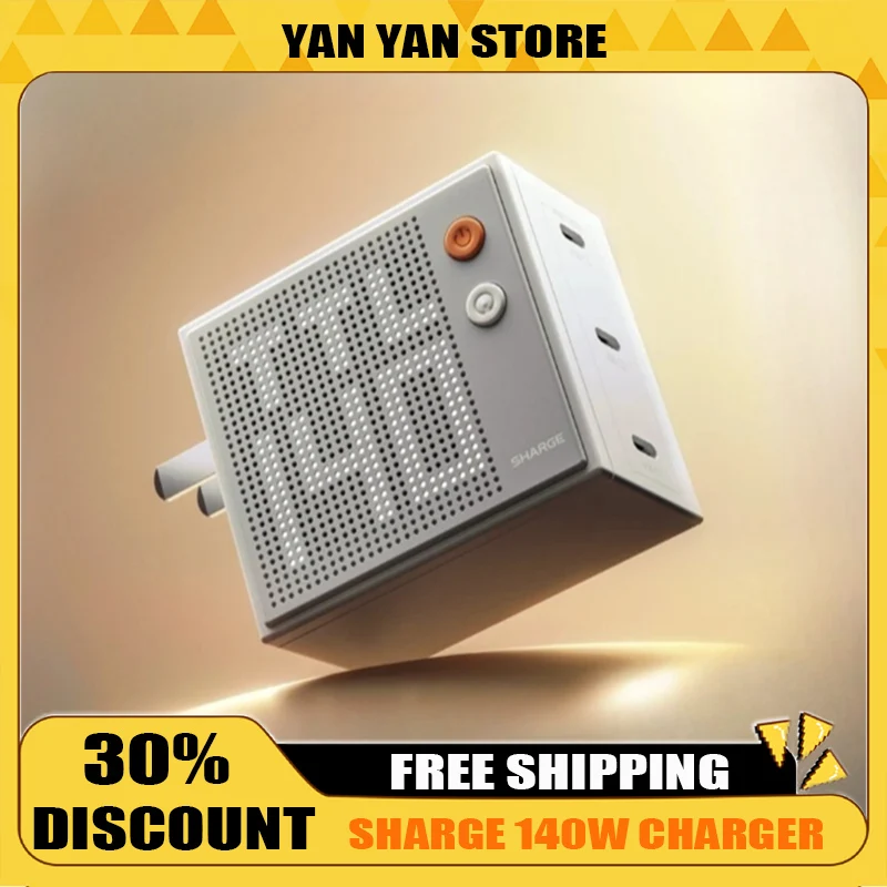 SHARGE Dot-matrix Charger 140W Gallium Nitride Fast Charging Screen Display Mobile Phone Charger Notebook IPhone17 Macbook Gifts
SHARGE Dot-matrix Charger 140W Gallium Nitride Fast Charging Screen Display Mobile Phone Charger Notebook IPhone17 Macbook Gifts