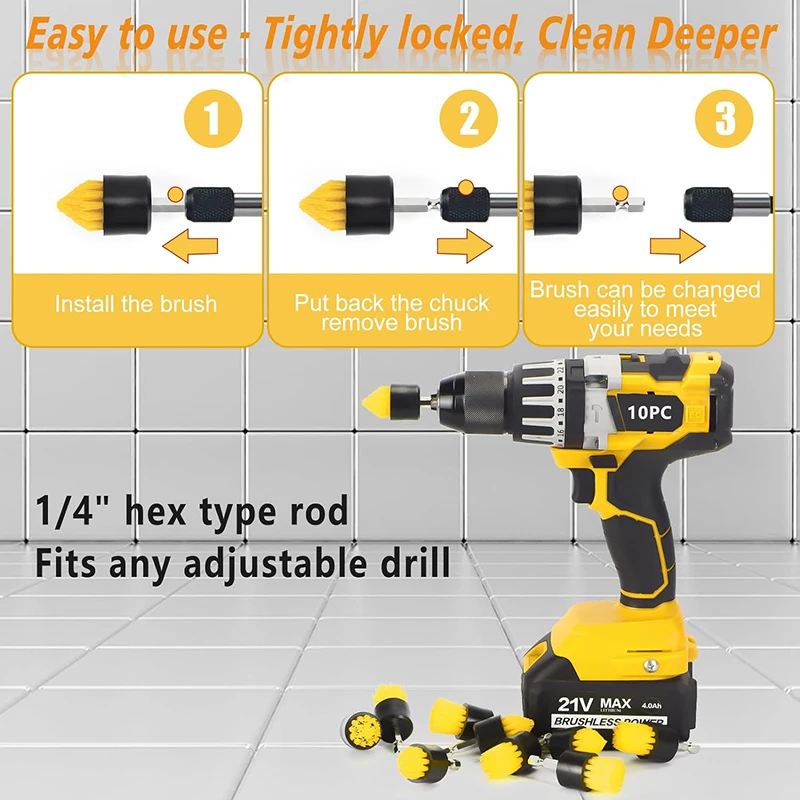 Щетка для затирки дрели, набор щеток для чистки щелей, набор насадок для сверлильных щеток, для затирки плитки, угла, раковины, кухни, окна
Щетка для затирки дрели, набор щеток для чистки щелей, набор насадок для сверлильных щеток, для затирки плитки, угла, раковины, кухни, окна