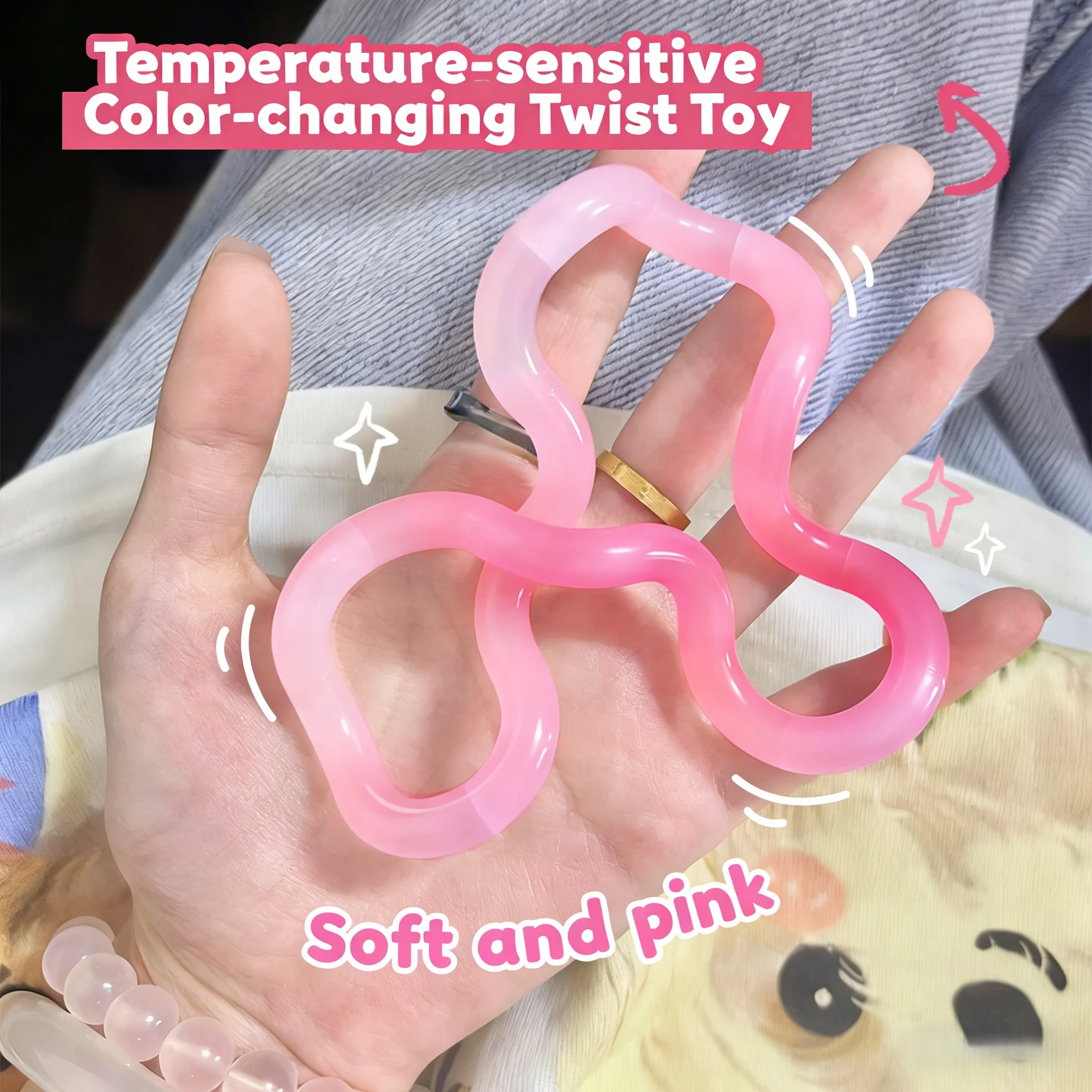 Color Changing Twist Rope Crystal Plating Fidget Toy Stress Relief Anxiety Relief Tool for adult Thinking Training Kids Gift
Color Changing Twist Rope Crystal Plating Fidget Toy Stress Relief Anxiety Relief Tool for adult Thinking Training Kids Gift