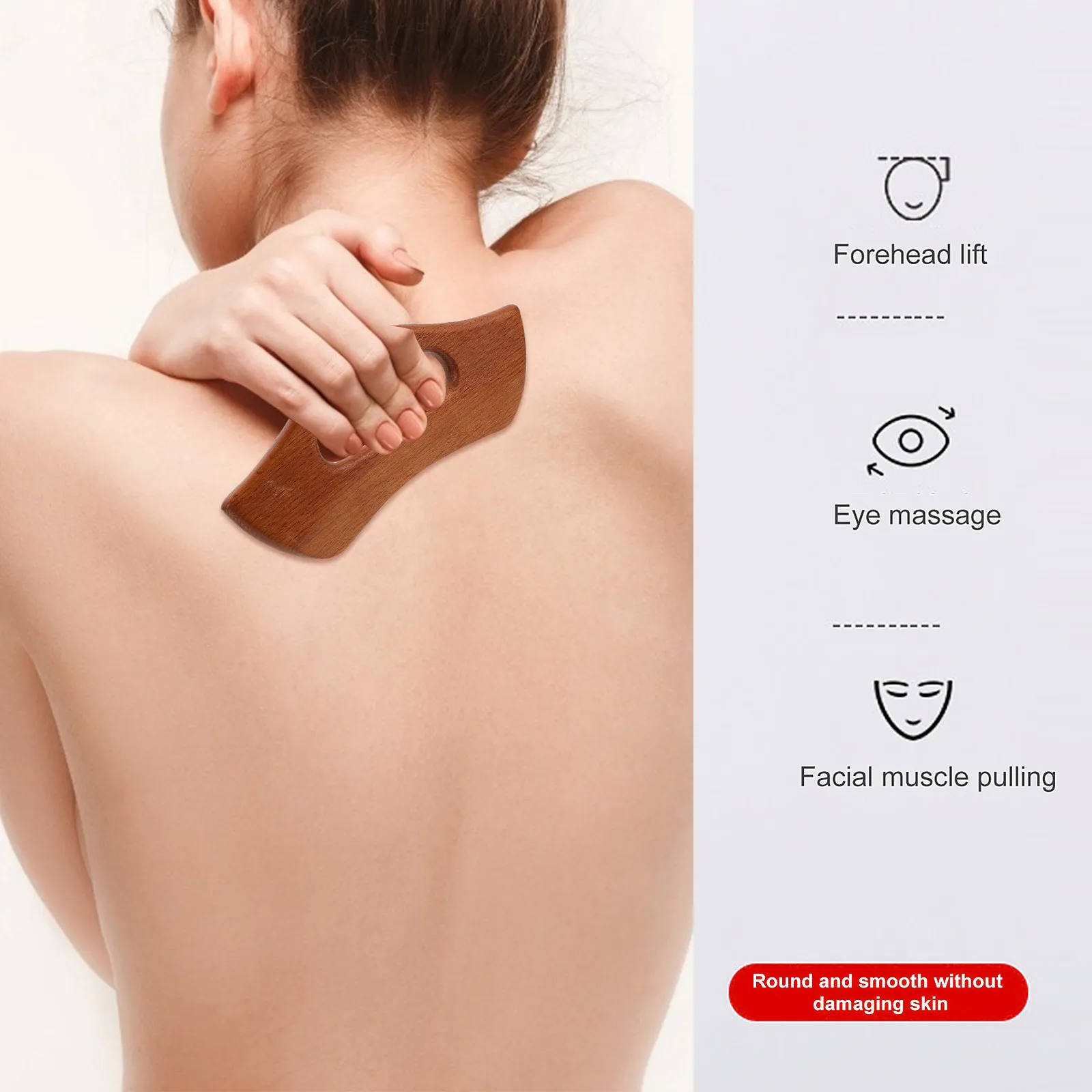 1Pcs Wooden Gua Sha Scraping Board Facial Massage Tool Body Beauty Scraping Plate Smooth Edge Meridian Activation Pain Relief
1Pcs Wooden Gua Sha Scraping Board Facial Massage Tool Body Beauty Scraping Plate Smooth Edge Meridian Activation Pain Relief