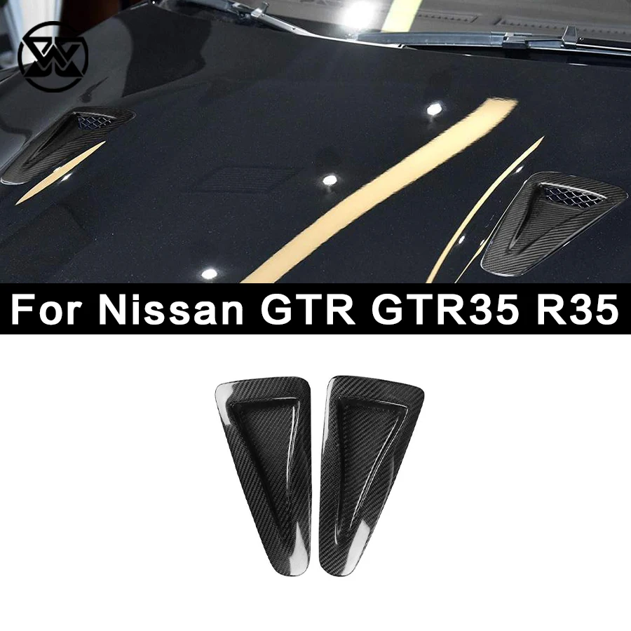 For Nissan GTR GTR35 R35 Car Real Carbon Fiber Front Engine Hood Air Vent Trim Fender Decoration Outlet Cover Body Kit
For Nissan GTR GTR35 R35 Car Real Carbon Fiber Front Engine Hood Air Vent Trim Fender Decoration Outlet Cover Body Kit