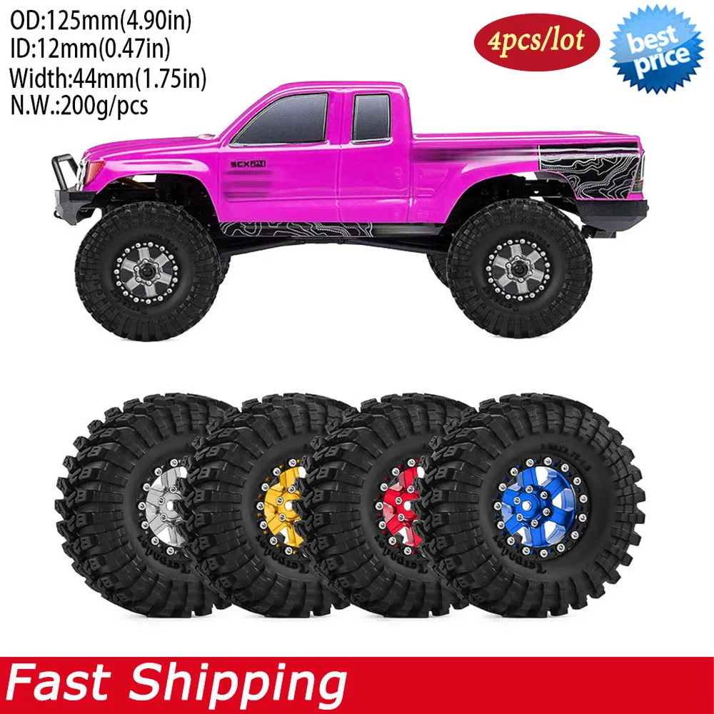 4Pcs 1.3" Metal RC Crawler Beadlock Tires and Wheels for 1/18 Traxxas TRX4M 1/24 Axial SCX24 AX24 FCX24 Ascent-18 Upgrade Parts
4Pcs 1.3" Metal RC Crawler Beadlock Tires and Wheels for 1/18 Traxxas TRX4M 1/24 Axial SCX24 AX24 FCX24 Ascent-18 Upgrade Parts