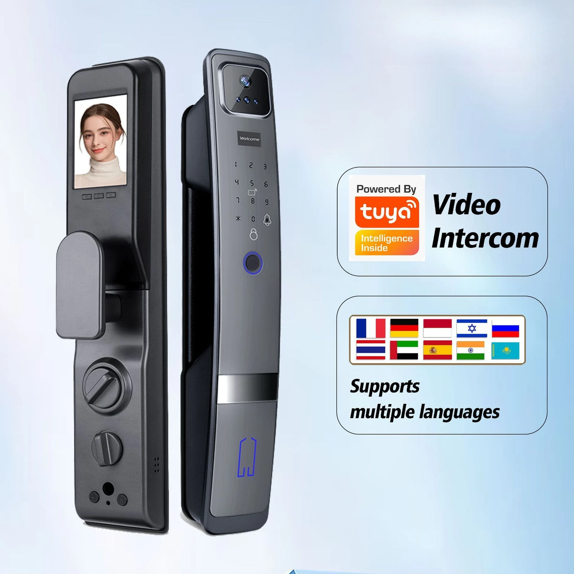 Matter System Smart Electronic Door Lock, Remote Dynamic Password Lock, WiFi Camera Anti-theft Door Lock for Smart Home Security
Matter System Smart Electronic Door Lock, Remote Dynamic Password Lock, WiFi Camera Anti-theft Door Lock for Smart Home Security