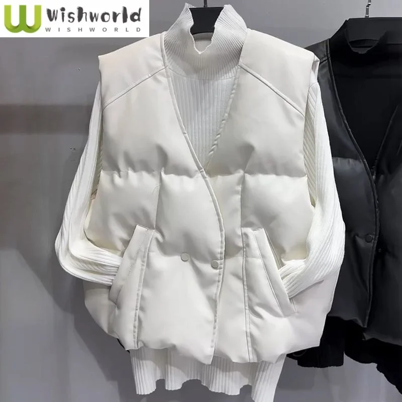 Winter New Korean Style Fashionable Shoulder, Simple and Warm V-neck Down Cotton Jacket Women's Comfortable Top Vest
Winter New Korean Style Fashionable Shoulder, Simple and Warm V-neck Down Cotton Jacket Women's Comfortable Top Vest