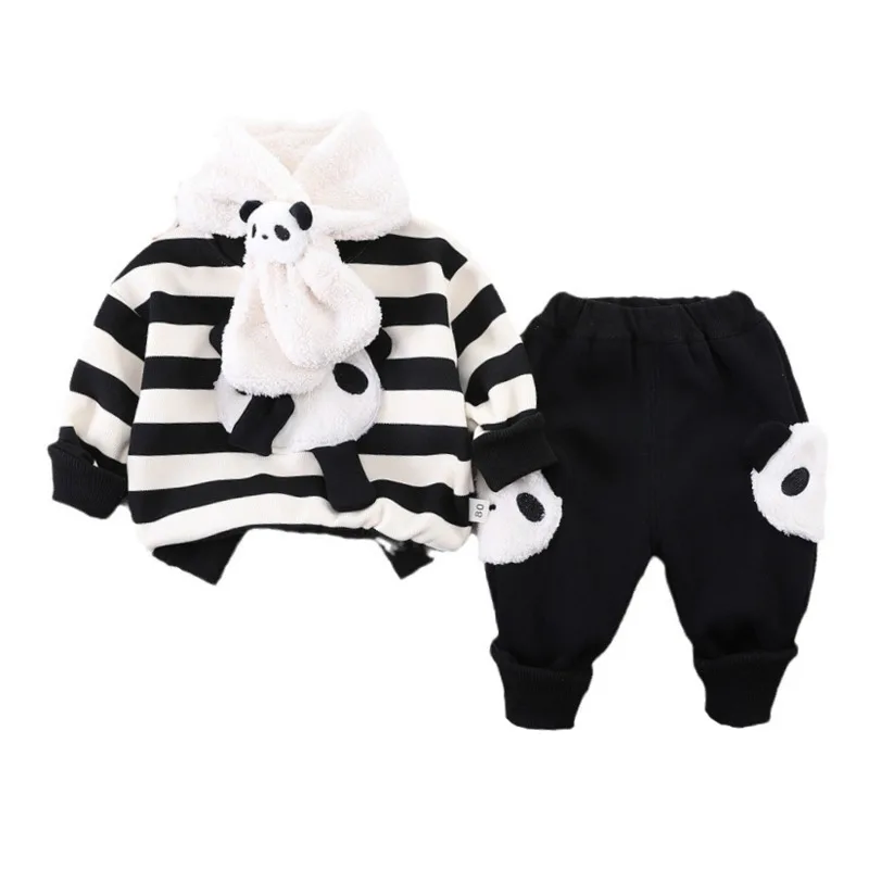 New Winter Baby Boys Clothes Suit Children Girls Casual Striped Thicken T-Shirt Pants 2Pcs/Set Toddler Costume Kids Tracksuits
New Winter Baby Boys Clothes Suit Children Girls Casual Striped Thicken T-Shirt Pants 2Pcs/Set Toddler Costume Kids Tracksuits