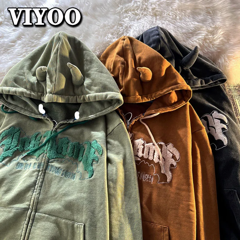 Women's Y2K Clothes Harajuku Zip Up Print Hoodies Letter Embroidery Hooded Sweatshirt Cardigan Street Couple Tops Coat For Men
Women's Y2K Clothes Harajuku Zip Up Print Hoodies Letter Embroidery Hooded Sweatshirt Cardigan Street Couple Tops Coat For Men