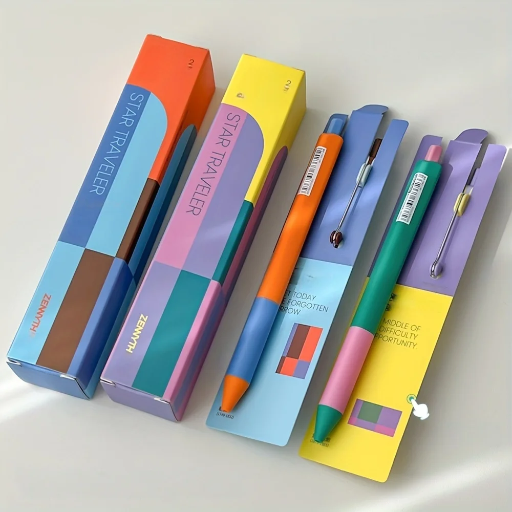 ZENNYTH Star Traveler Gel Pen 2pc Set Classic Geometric Barrel Smooth Writing Black Pens Creative Bookmark Elegant Gift Supplies
ZENNYTH Star Traveler Gel Pen 2pc Set Classic Geometric Barrel Smooth Writing Black Pens Creative Bookmark Elegant Gift Supplies