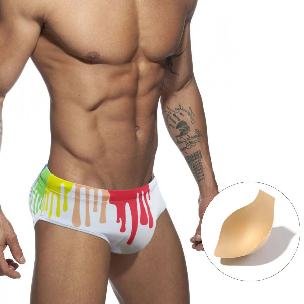 Push Pad Swimwear Men Printing Bathing Suit Swimming Briefs Low Waist Swimsuit Summer Men's Swim Trunks Quick Drying Beachwear
Push Pad Swimwear Men Printing Bathing Suit Swimming Briefs Low Waist Swimsuit Summer Men's Swim Trunks Quick Drying Beachwear