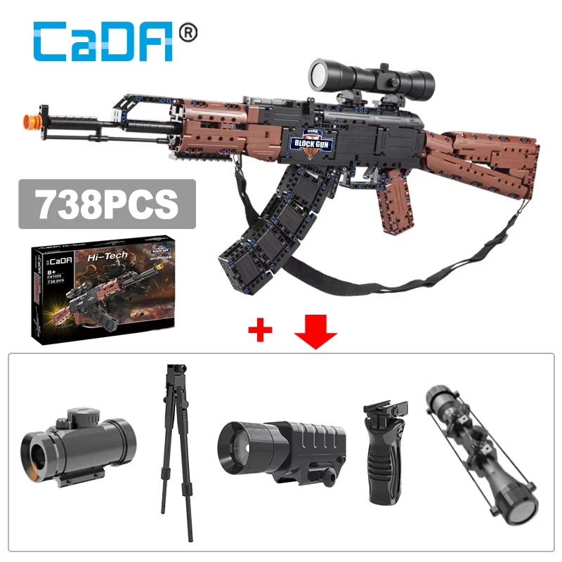 Cada MOC SWAT Military WW2 Weapon AK47 Models Building Blocks City Police For Assault Rifle GUN Blocks Toys for Children Gifts
Cada MOC SWAT Military WW2 Weapon AK47 Models Building Blocks City Police For Assault Rifle GUN Blocks Toys for Children Gifts