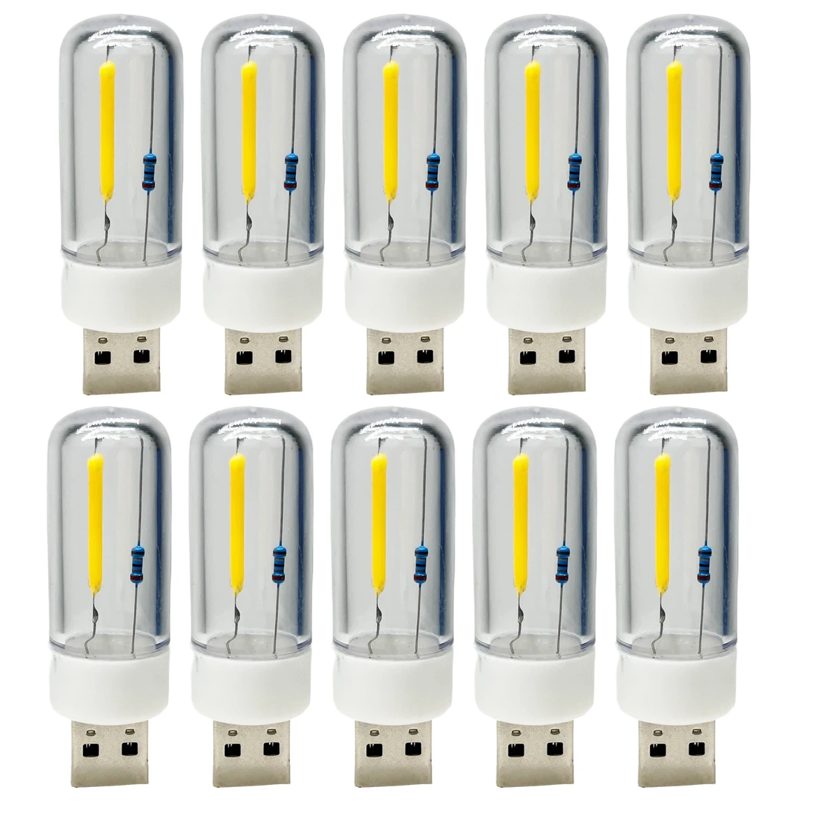 10PCS LED USB Filament Portable Lighting LED Camping Lamp 5V Night Light USB lamp Charging Treasure Notebook Mobile Power Bulb
10PCS LED USB Filament Portable Lighting LED Camping Lamp 5V Night Light USB lamp Charging Treasure Notebook Mobile Power Bulb