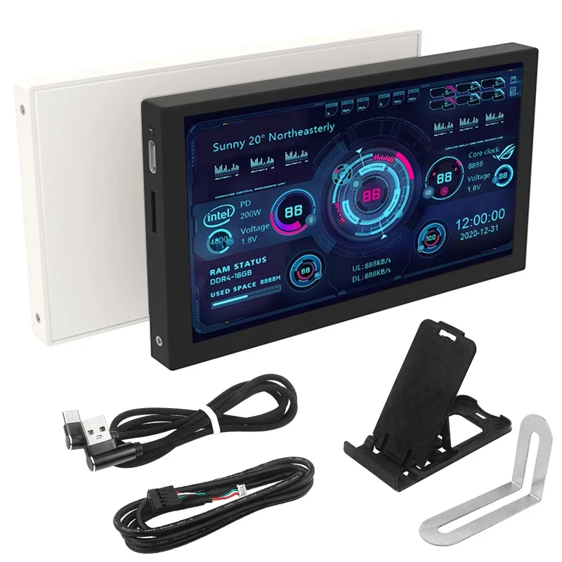  5 Inch USB Type-C Secondary Screen 800*480 IPS LCD Computer CPU GPU RAM HDD Monitor NO HDMI-Compatible Display NO AIDA64
5 Inch USB Type-C Secondary Screen 800*480 IPS LCD Computer CPU GPU RAM HDD Monitor NO HDMI-Compatible Display NO AIDA64