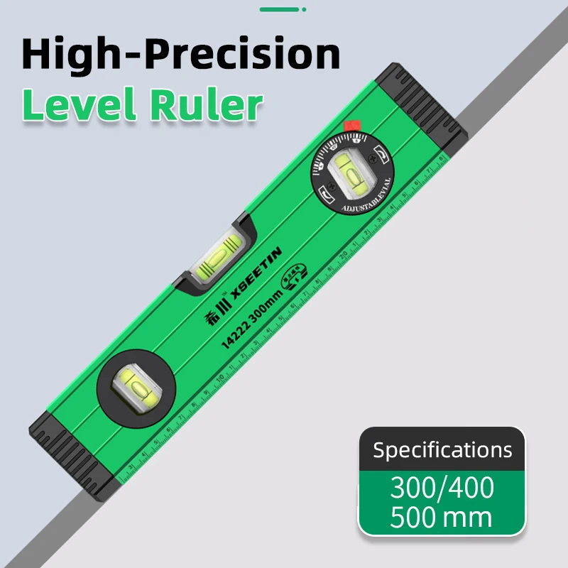 High Precision Level Ruler Multi-function Magnetic Level Ruler Aluminum Structure Spirit Bubble Level Gauge Horizontal Measure 
High Precision Level Ruler Multi-function Magnetic Level Ruler Aluminum Structure Spirit Bubble Level Gauge Horizontal Measure